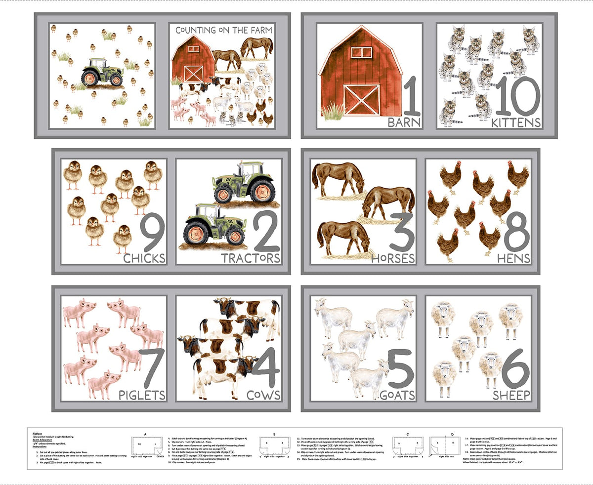 Little Seedlings Counting Book Panel by Moque Lee Studio for Blank Quilting