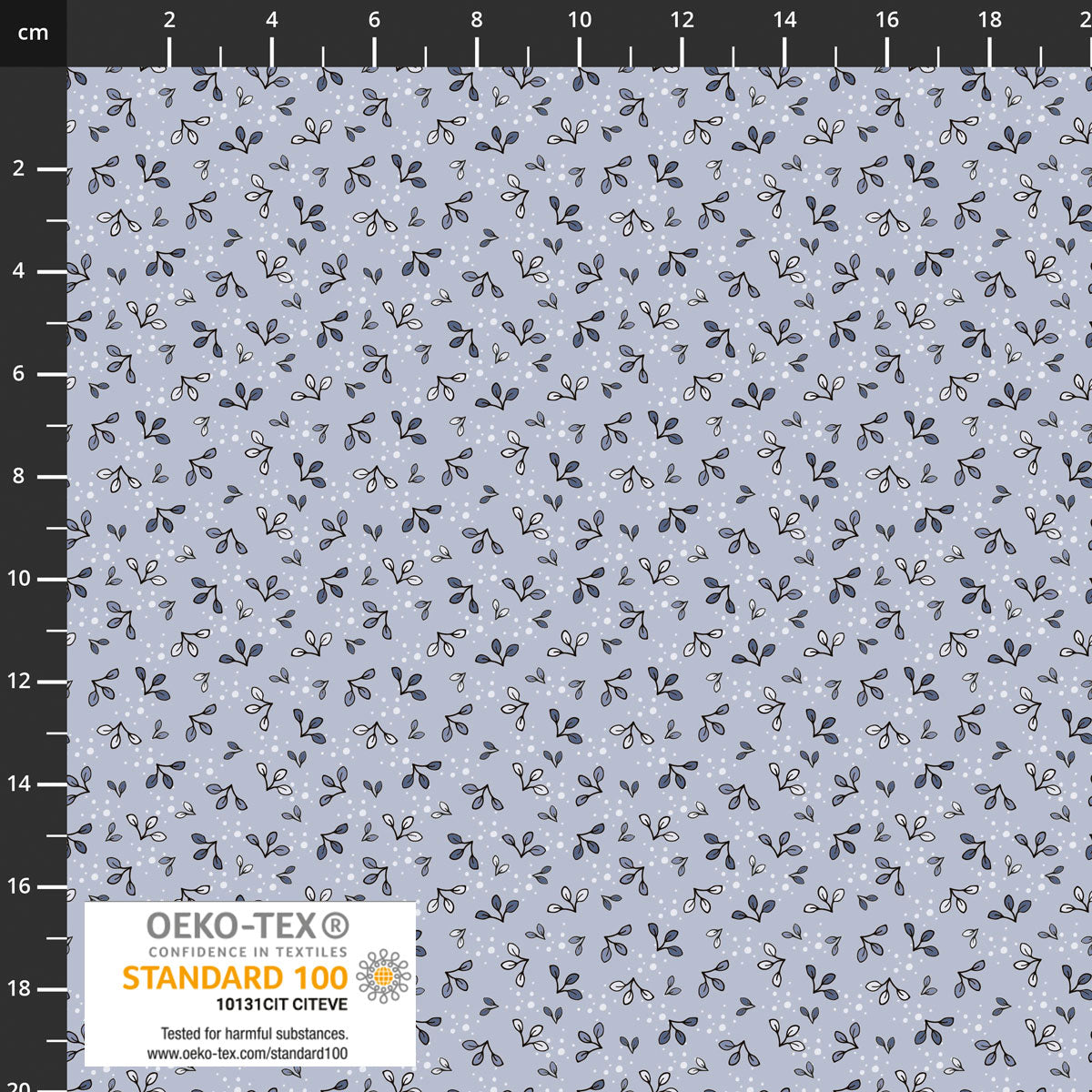 The Sweetest Embrace Light Blue Leaves 4514534 by Linette Jakobsen for Stoff Fabrics (sold in 25cm increments)