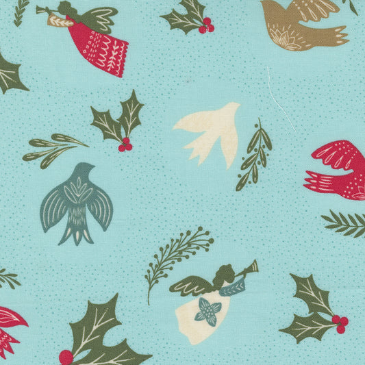 Good News Great Joy M4556016 Cranberry Birds by Fancy That Design House (sold in 25cm increments)