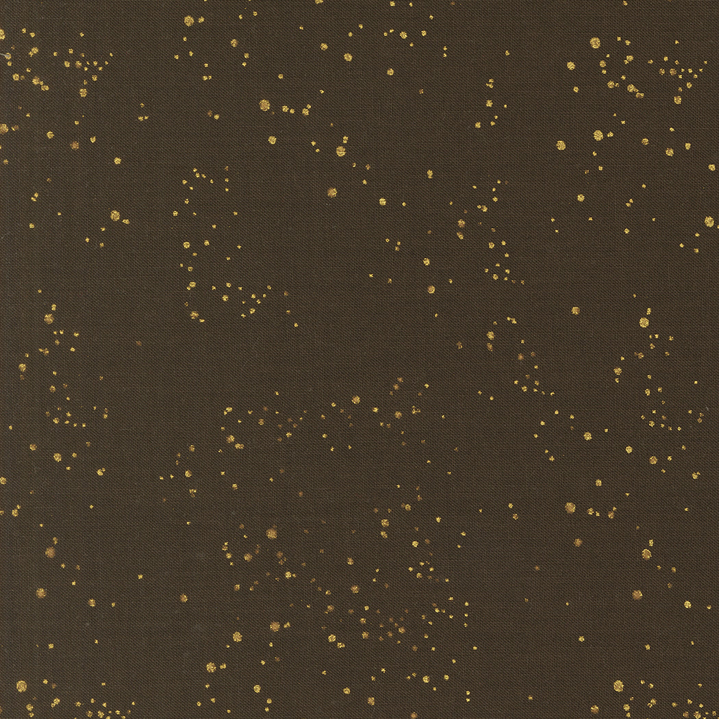 Old World Yuletide Metallic Speckled Sky Espresso M4562816M by Fancy That Design House for Moda Fabrics (sold in 25cm increments)