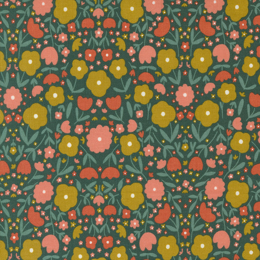 Imaginary Flowers Peppy Petals Spruce M4838216 by Gingiber for Moda fabrics (sold in 25 increments)