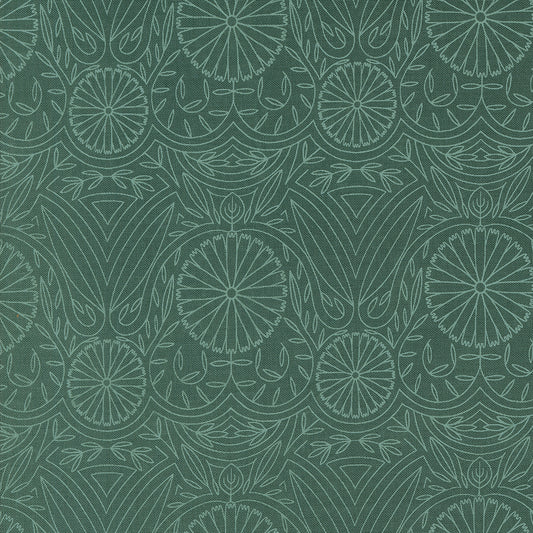Imaginary Flowers Damask Spruce M4838516 by Gingiber for Moda fabrics (sold in 25 increments)
