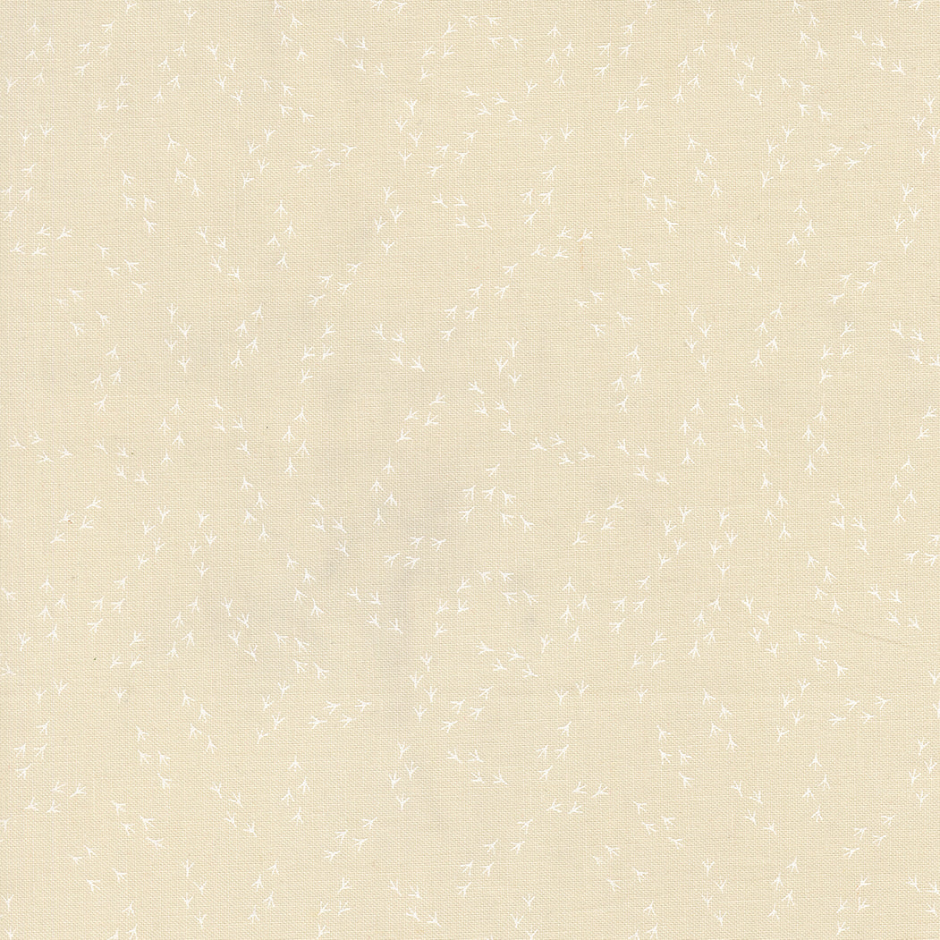 The Henhouse Chicken Feet Cloud White M4843831 by Gingiber for Moda Fabrics (sold in 25cm increments)