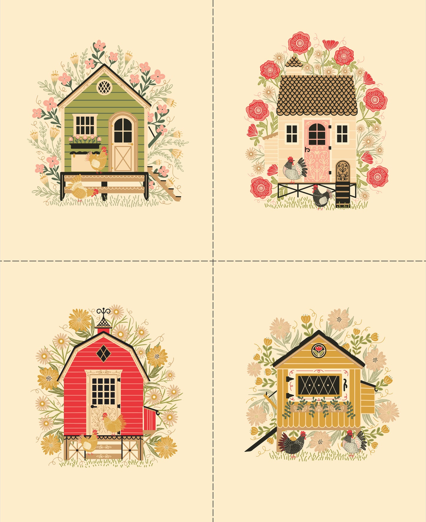 The Henhouse Panel M4843911 by Gingiber for Moda Fabrics