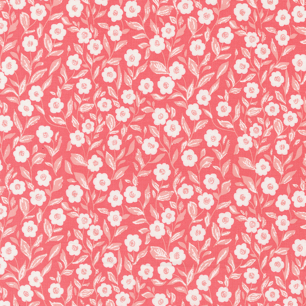 Love Blooms Lipstick Small Floral M52213 by Lella Boutique for Moda Fabrics (sold in 25cm increments)