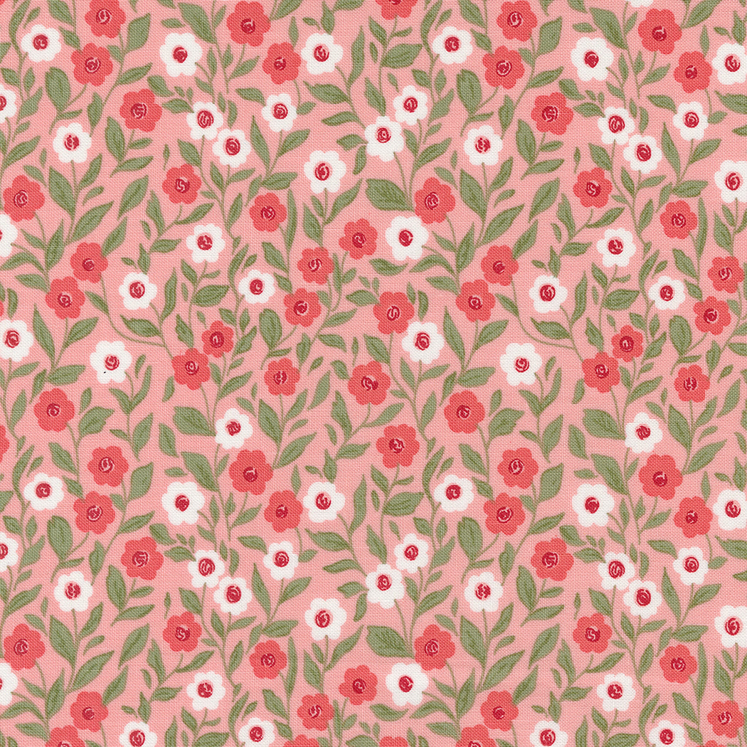 Love Blooms Blush Small Floral M52214 by Lella Boutique for Moda Fabrics (sold in 25cm increments)