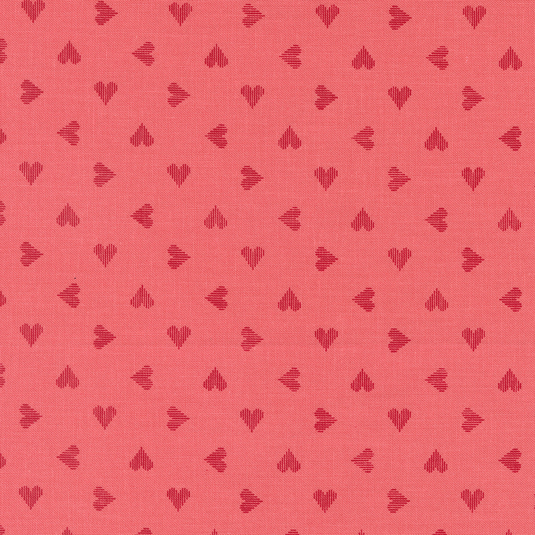 Love Blooms Lipstick Heart M522313 by Lella Boutique for Moda Fabrics (sold in 25cm increments)