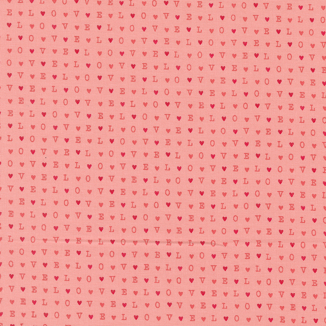 Love Blooms BLush Text M522514 by Lella Boutique for Moda Fabrics (sold in 25cm increments)