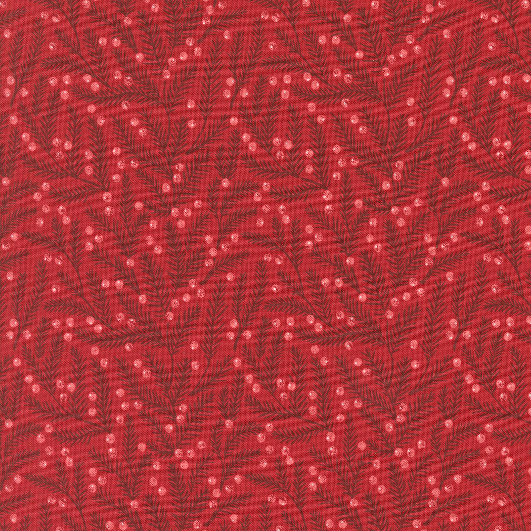Berry & Pine Pine Needles Cranberry M524314 by Lella Boutique for Moda Fabrics (Sold in 25cm increments)