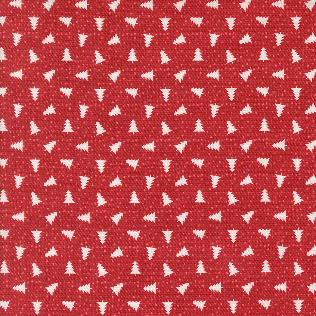 Berry & Pine Little Trees Cranberry M524514 by Lella Boutique for Moda Fabrics (Sold in 25cm increments)