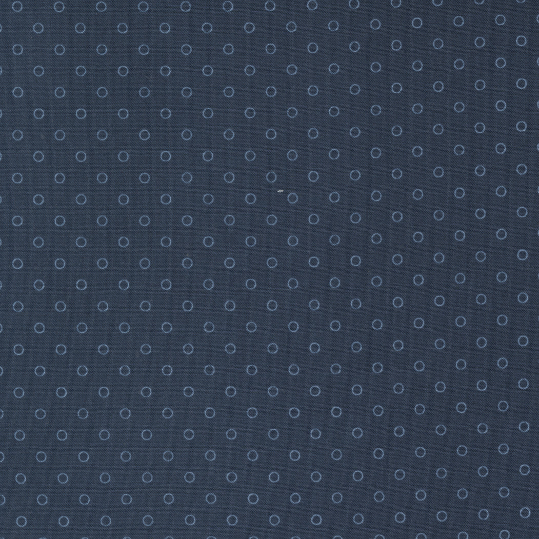 Nantucket Summer Smitten Dot Navy M5526412 by Camille Roskelley for Moda fabrics (Sold in 25cm increments)