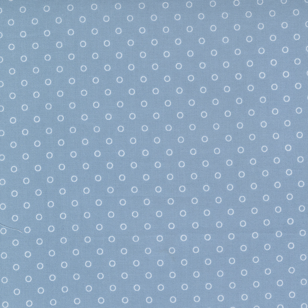 Nantucket Summer Smitten Dot Light Blue M5526414 by Camille Roskelley for Moda fabrics (Sold in 25cm increments)