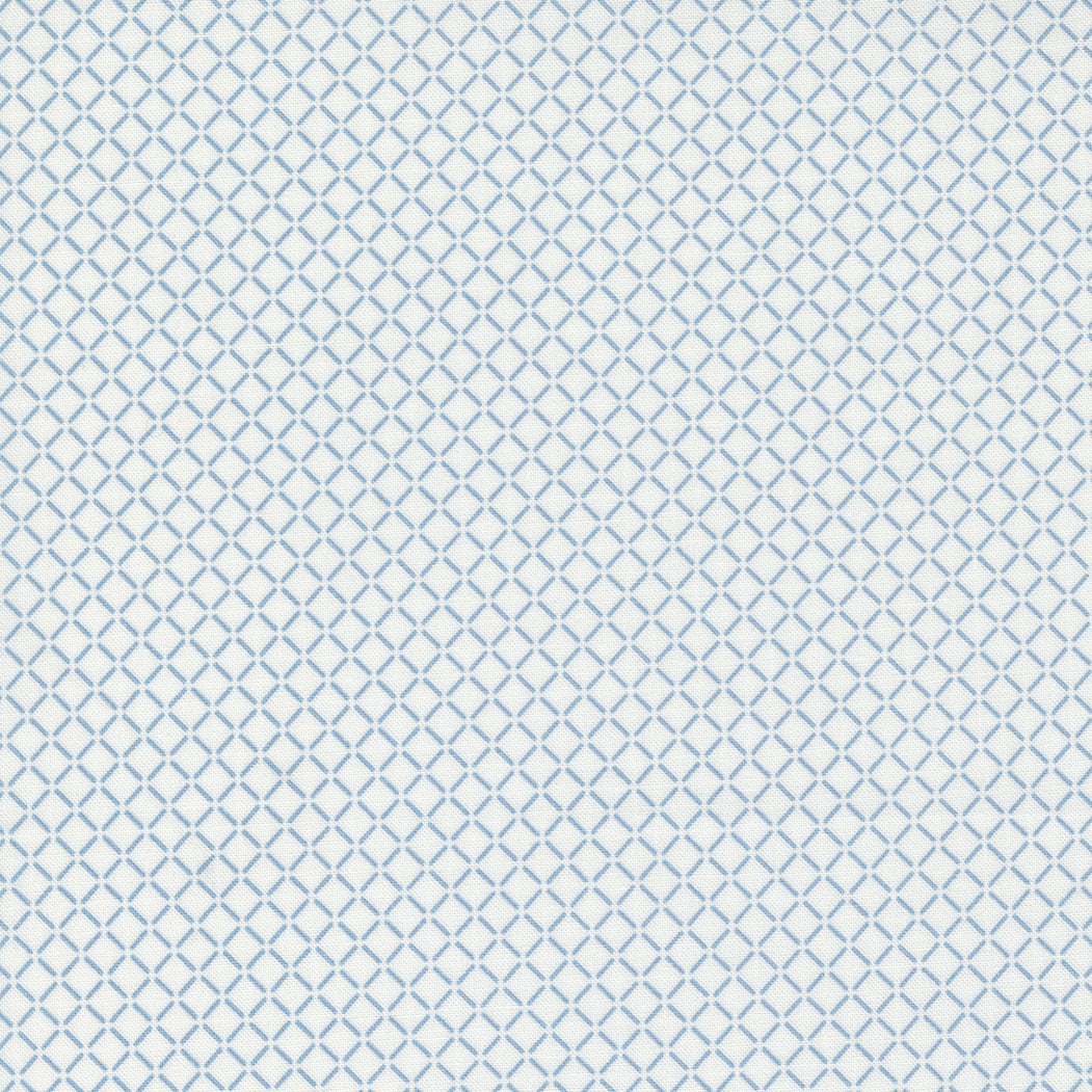 Nantucket Summer Sail Check Cream Blue M5526524 by Camille Roskelley for Moda fabrics (Sold in 25cm increments)