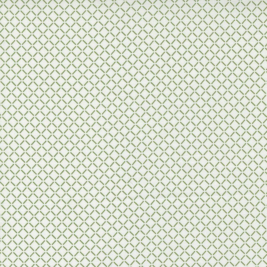 Nantucket Summer Sail Check Cream Grass M5526526 by Camille Roskelley for Moda fabrics (Sold in 25cm increments)