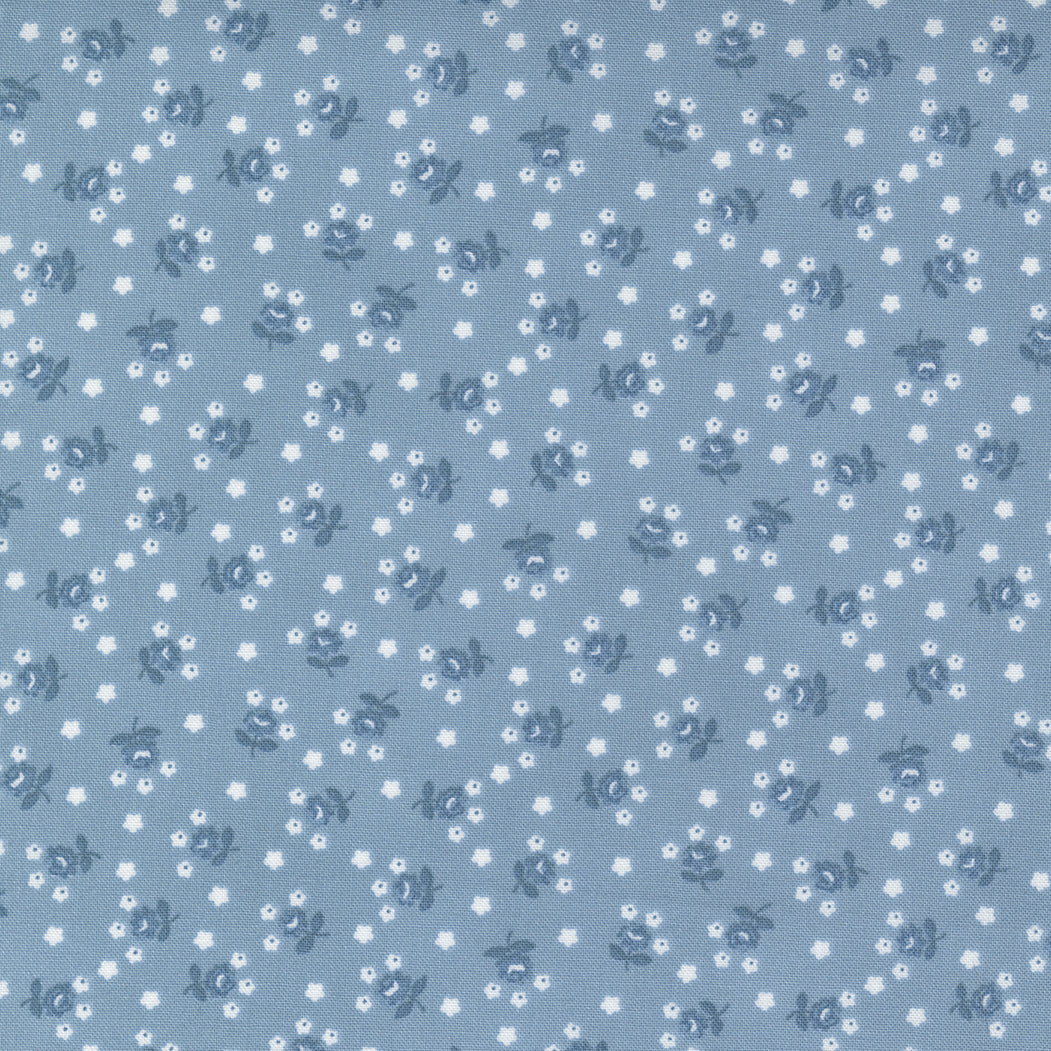 Nantucket Summer Fairground Floral Light Blue M5526624 by Camille Roskelley for Moda fabrics (Sold in 25cm increments)