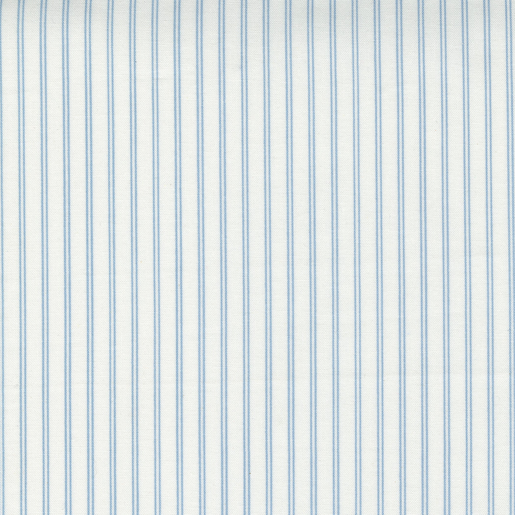 Nantucket Summer Stripes Stripe Cream Blue M5526724 by Camille Roskelley for Moda fabrics (Sold in 25cm increments)
