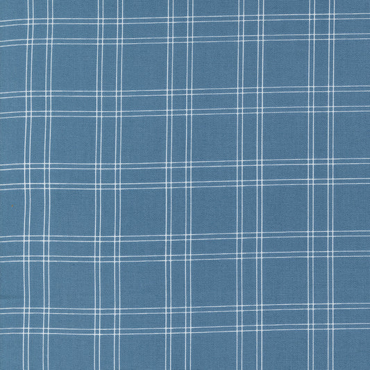 Shoreline Coastal Plaid Medium Blue M5530213 by Camille Roskelley for Moda Fabrics (Sold in 25cm Increments)