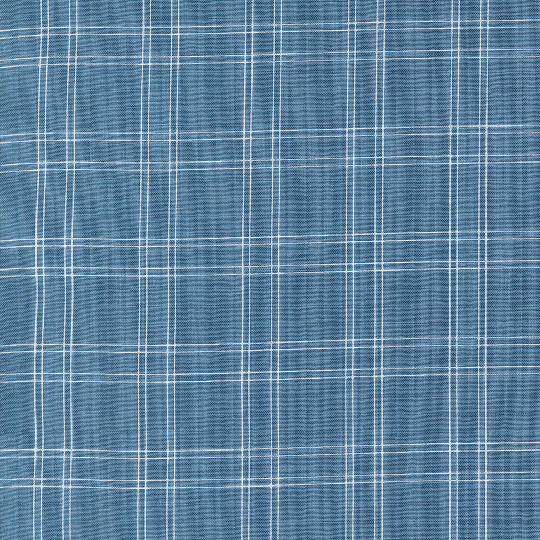 Shoreline Coastal Plaid Medium Blue M5530213 by Camille Roskelley for Moda Fabrics (Sold in 25cm Increments)