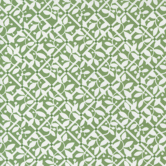 Shoreline Coastal Lattice Green M5530315 by Camille Roskelley for Moda Fabrics (Sold in 25cm Increments)