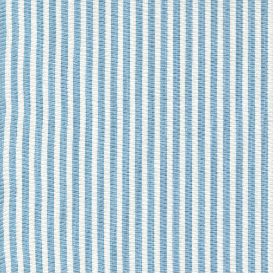 Shoreline Stripe Light Blue M5530512 by Camille Roskelley for Moda Fabrics (Sold in 25cm Increments)