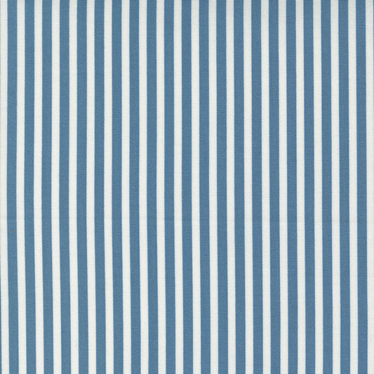 Shoreline Stripe Medium Blue M5530513 by Camille Roskelley for Moda Fabrics (Sold in 25cm Increments)