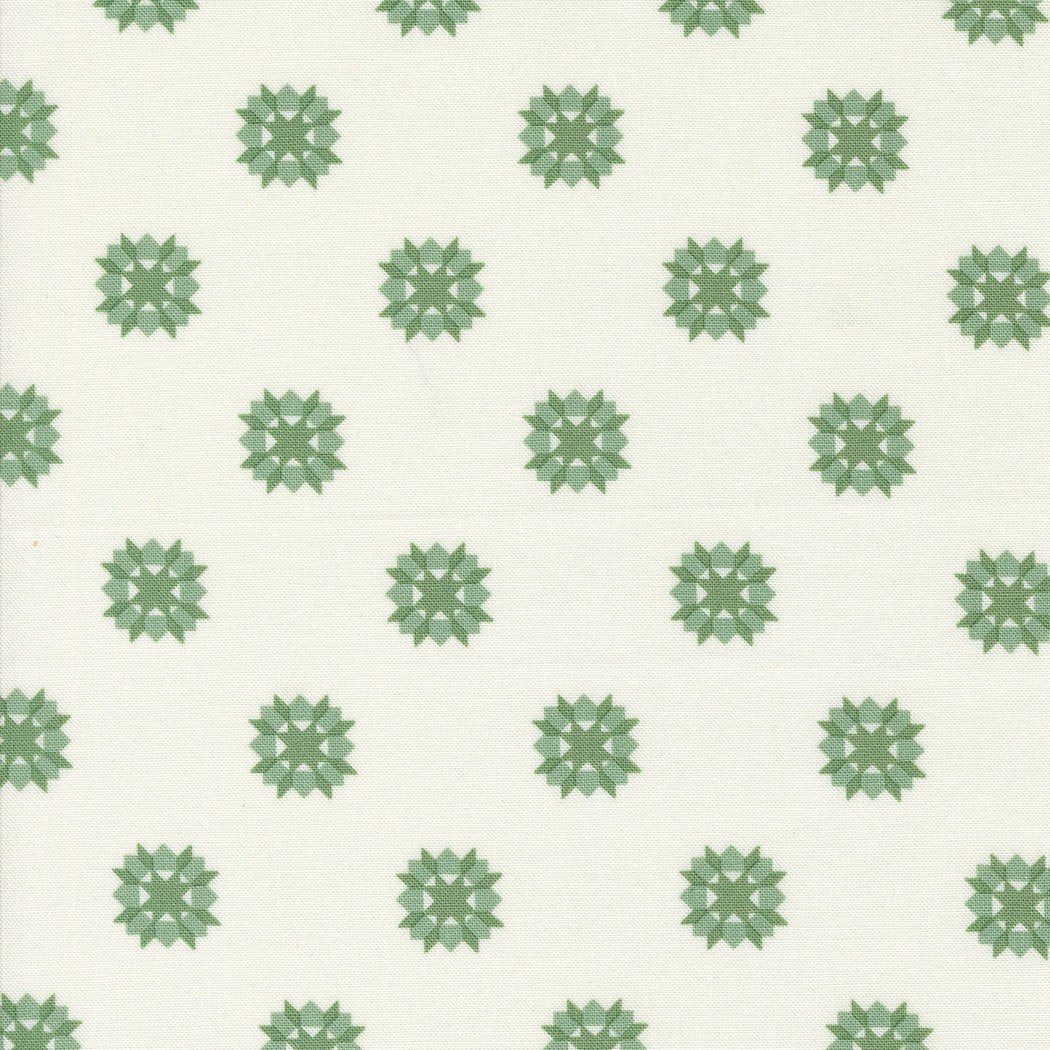 Rosemary Cottage Cream Sage Swoon M553518 by Camille Roskelley for Moda Fabrics (sold in 25cm increments)