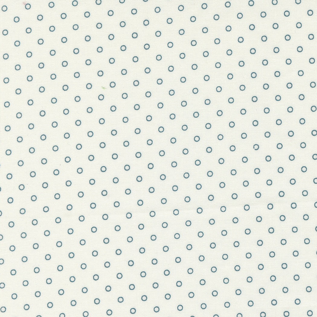 Rosemary Cottage Dot Cream Navy M5531811 by Camille Roskelley for Moda Fabrics (sold in 25cm increments)