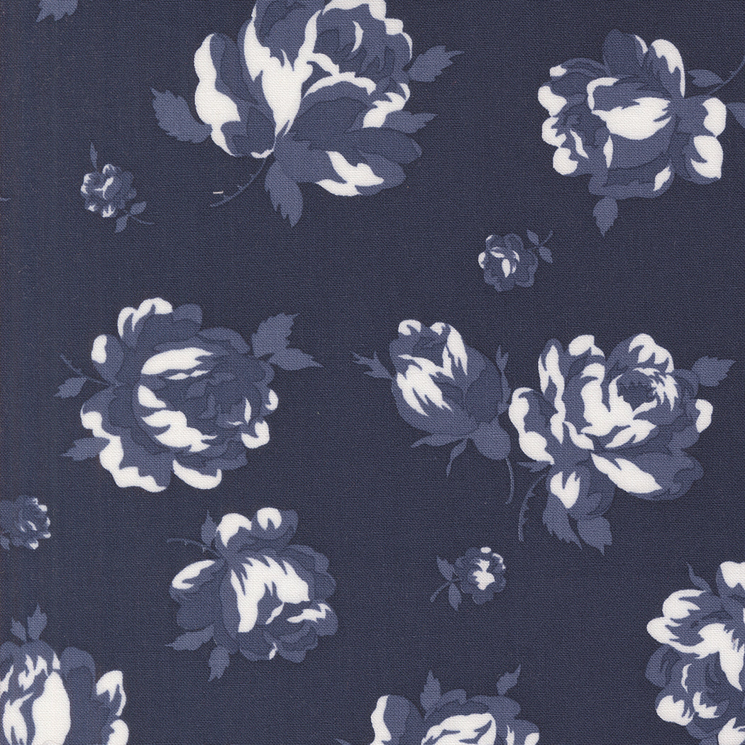Summertime Rosie Florals Navy M5532020 by Camille Roskelley for Moda Fabrics (sold in 25cm increments)