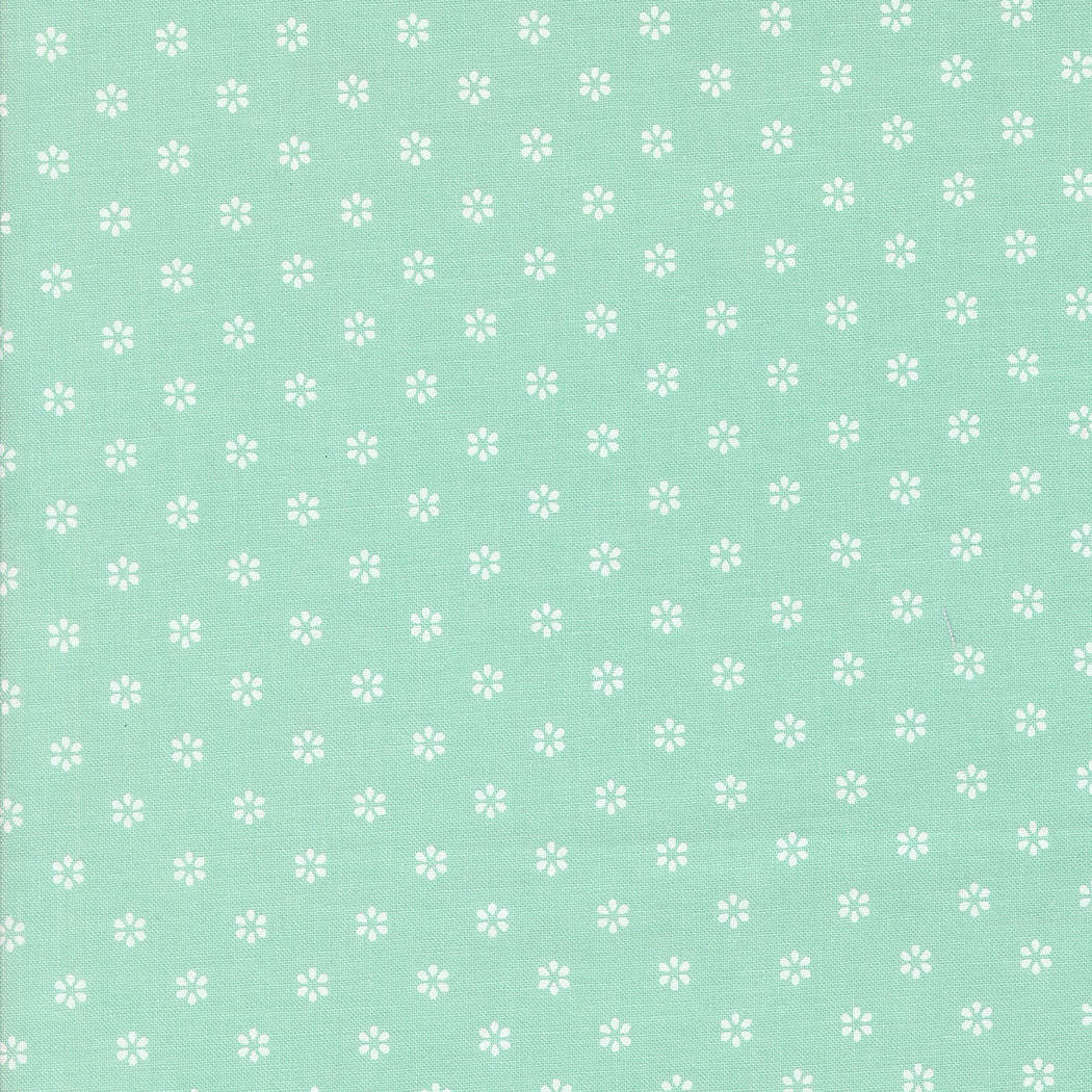 Summertime Sunshine Small Floral Aqua M5532219 by Camille Roskelley for Moda Fabrics (sold in 25cm increments)