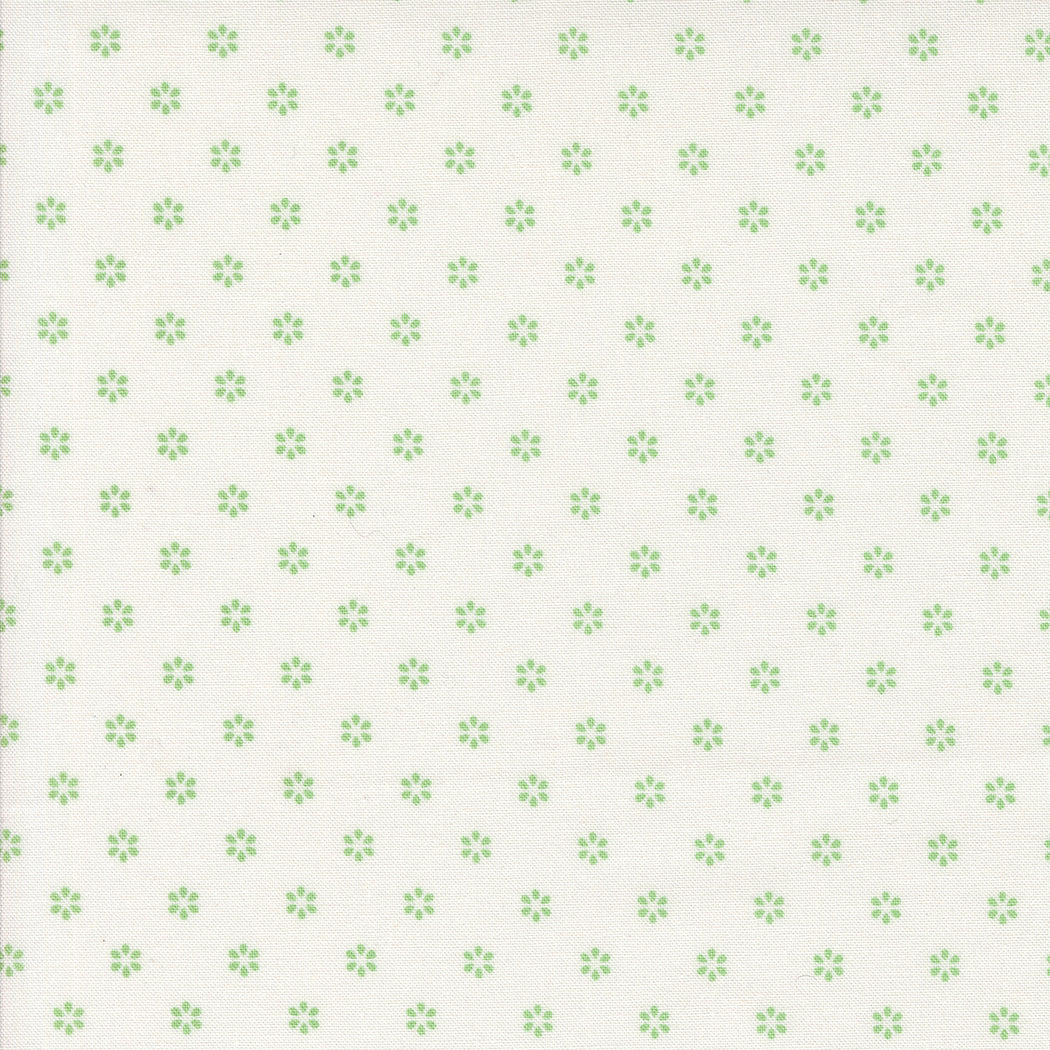 Summertime Sunshine Small Floral Cream Green M5532227 by Camille Roskelley for Moda Fabrics (sold in 25cm increments)