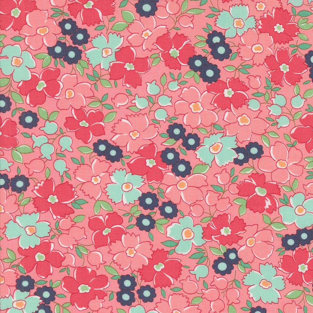 Summertime Flower Patch Blush M5532314 by Camille Roskelley for Moda Fabrics (sold in 25cm increments)