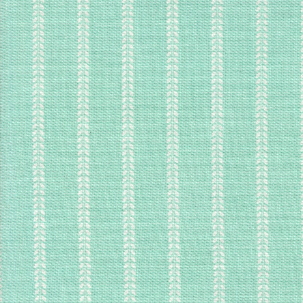 Summertime Beach Towel Stripe Aqua M5532719 by Camille Roskelley for Moda Fabrics (sold in 25cm increments)