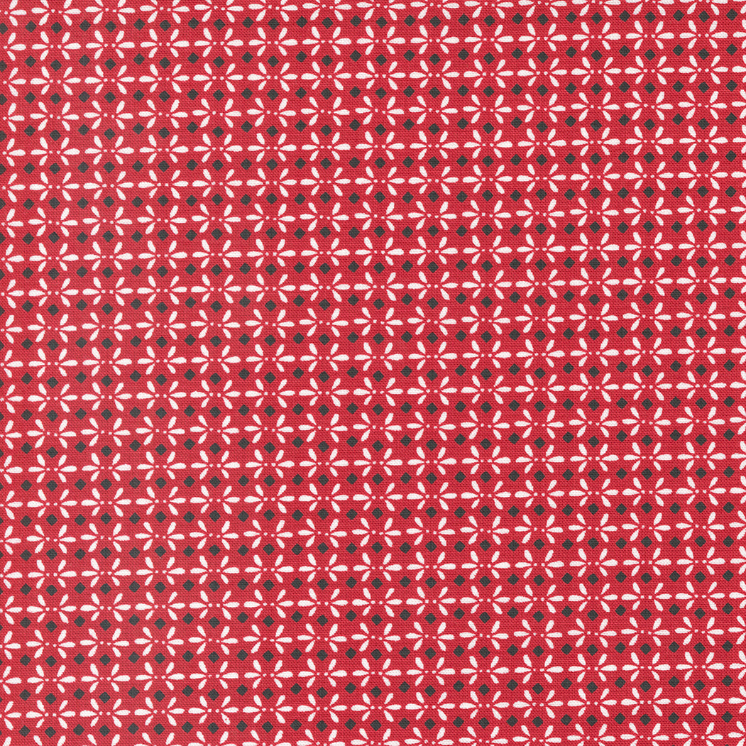 Blizzard Red Black Diamonds M5562424 by Sweetwater for Moda fabrics (sold in 25cm increments)