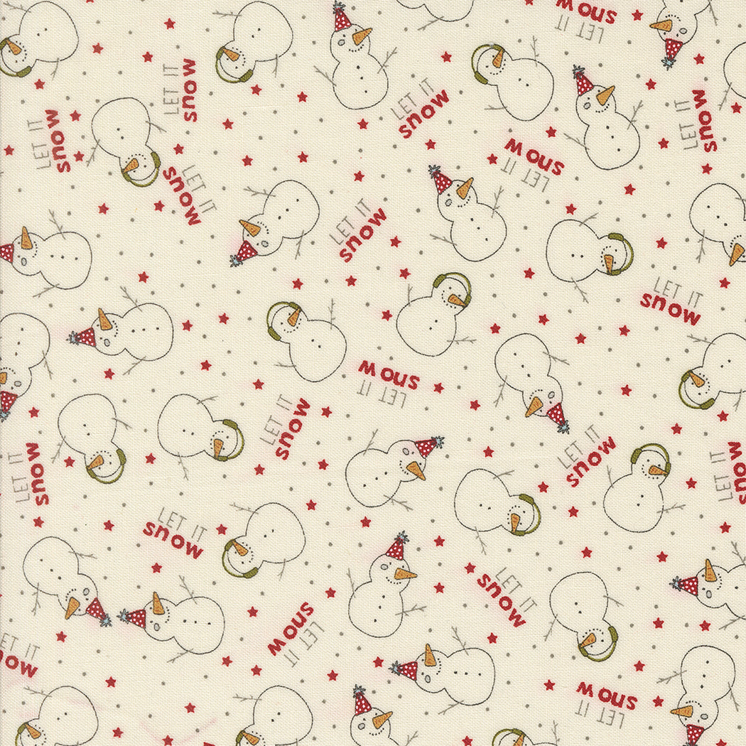 Emmitt and Ivy The Snow Kids Vanilla M5569111 by Sweetwater for Moda Fabrics (sold in 25cm increments)
