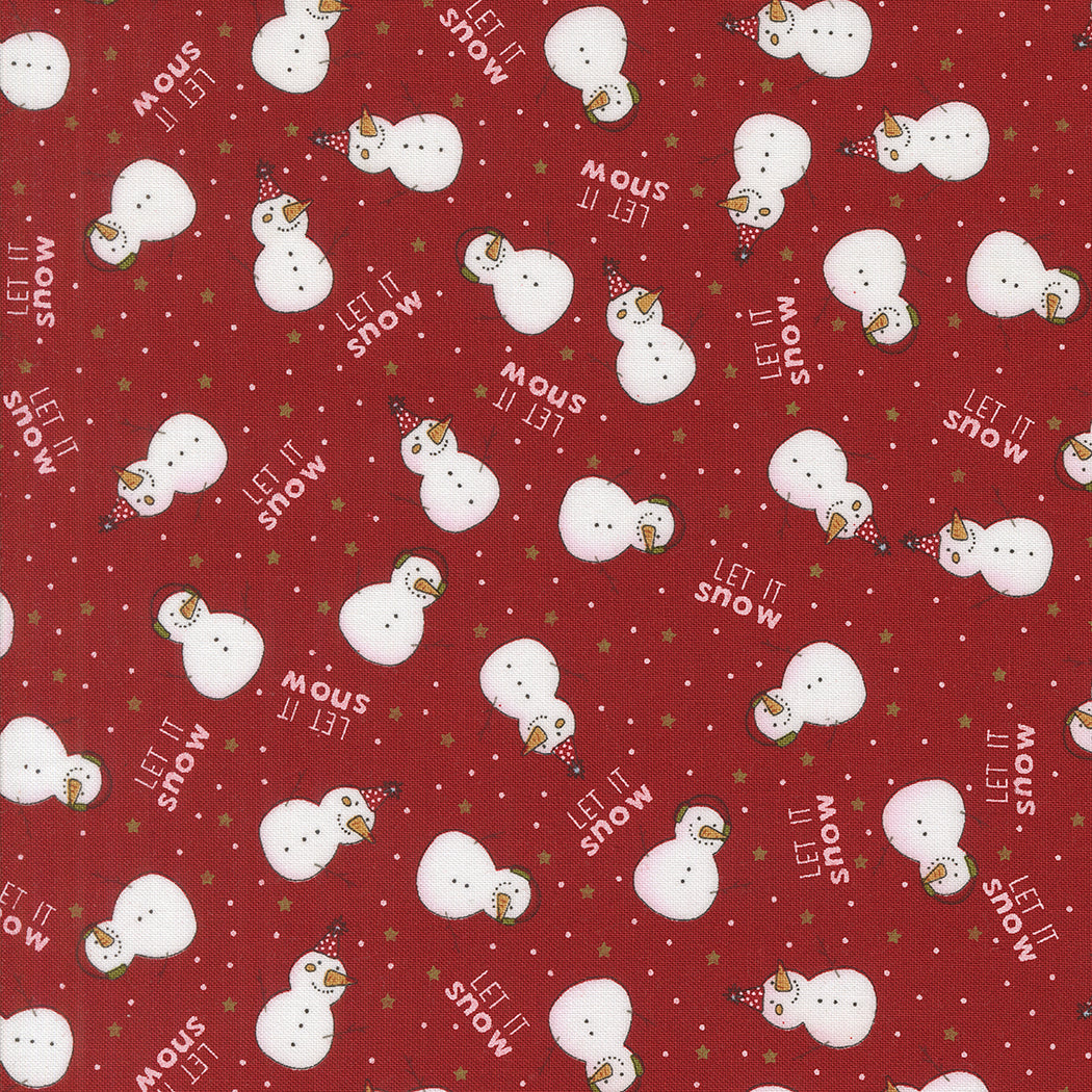 Emmitt and Ivy The Snow Kids Red M5569112 by Sweetwater for Moda Fabrics (sold in 25cm increments)