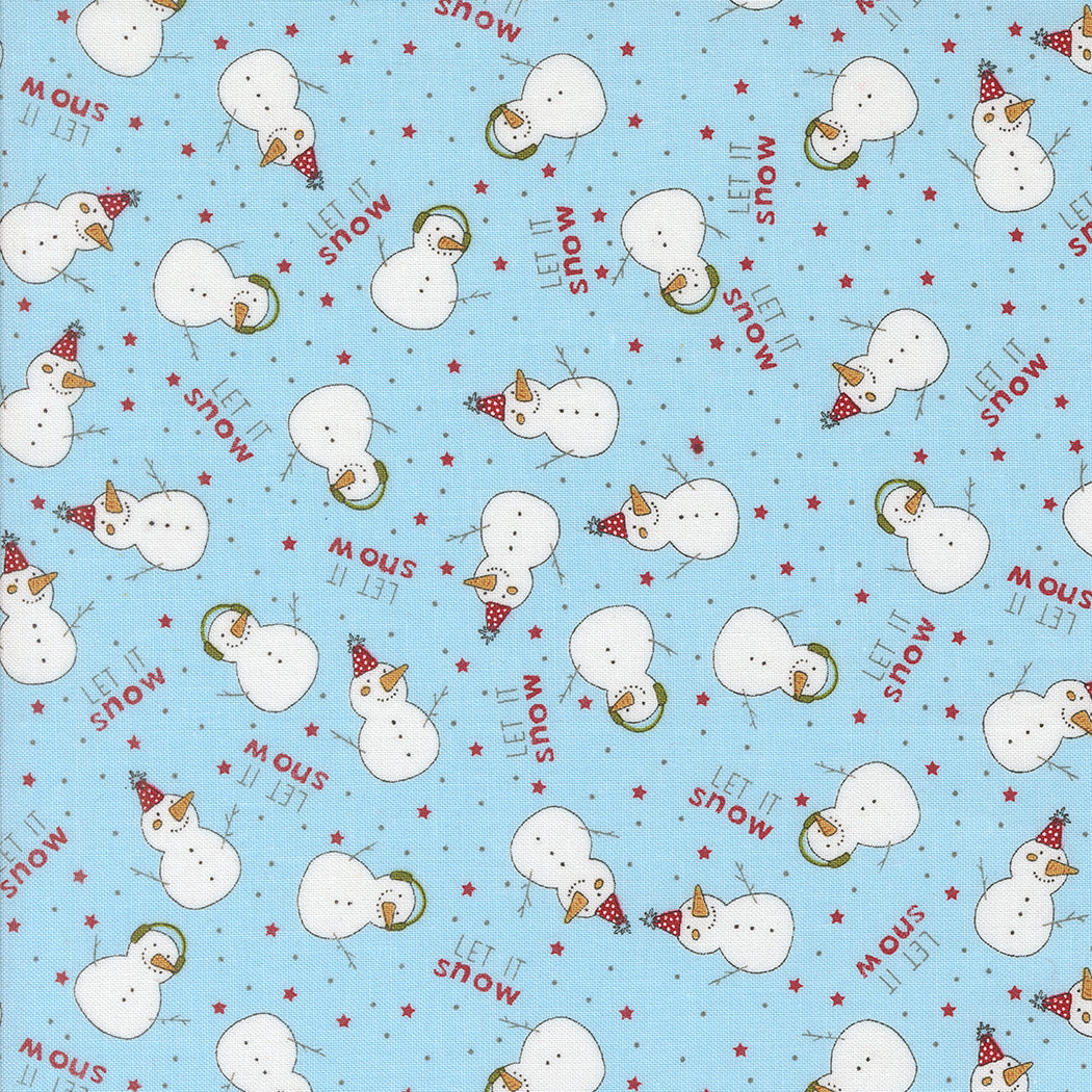 Emmitt and Ivy The Snow Kids Sky M5569116 by Sweetwater for Moda Fabrics (sold in 25cm increments)