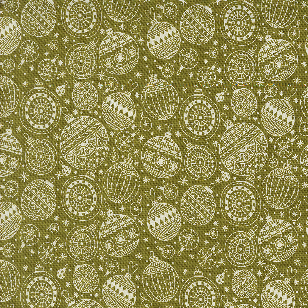 Emmitt and Ivy Ornaments Pine M5569433 by Sweetwater for Moda Fabrics (sold in 25cm increments)