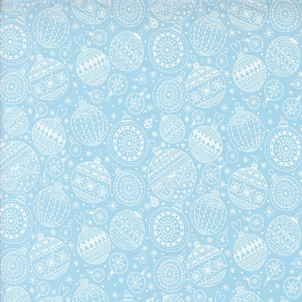Emmitt and Ivy Ornaments Sky M5569436 by Sweetwater for Moda Fabrics (sold in 25cm increments)