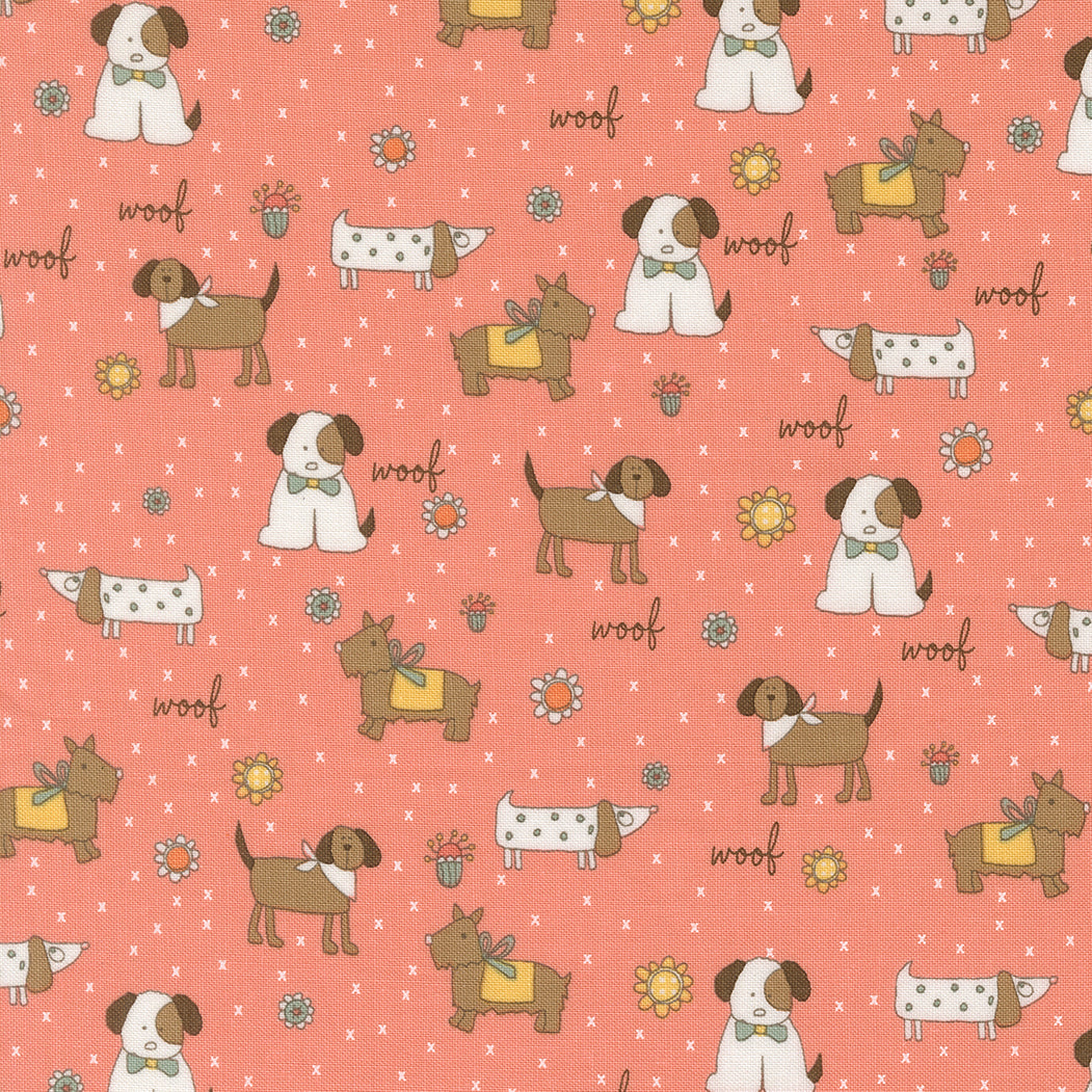 Lucky Puppy Parade Flower M5570013 by Sweetwater for Moda Fabrics (sold in 25cm increments)