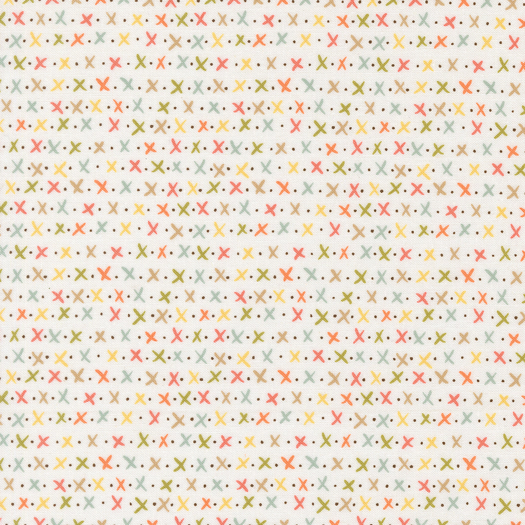 Lucky X's and O's Cloud M5570511 by Sweetwater for Moda Fabrics (sold in 25cm increments)
