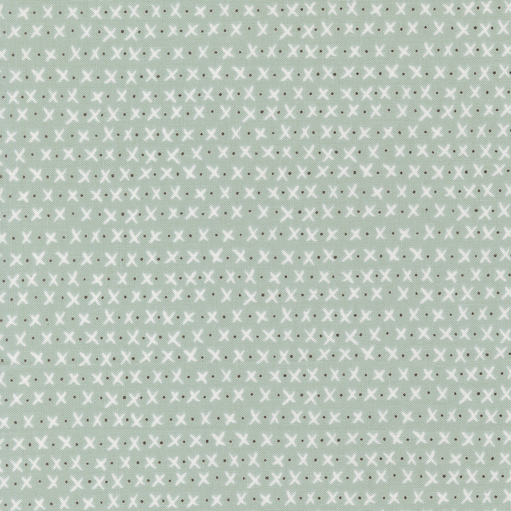 Lucky X's and O's Sky M5570522 by Sweetwater for Moda Fabrics (sold in 25cm increments)