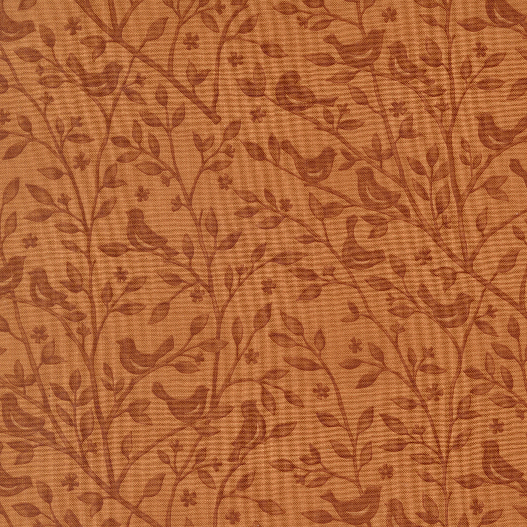 Family Tree Bird Branches Ginger M5616121 by Deb Strain for Moda Fabrics (Sold in 25cm increments)