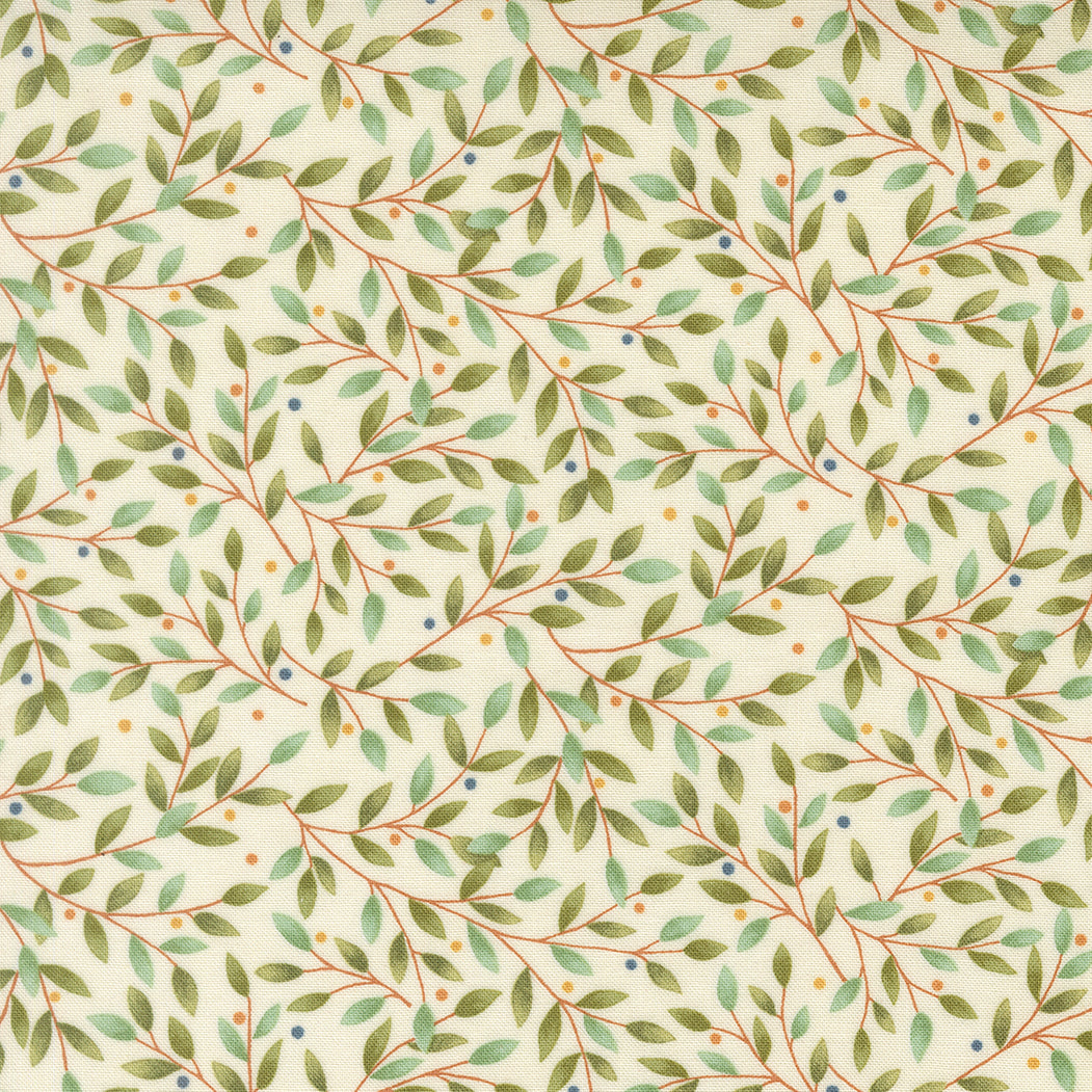 Family Tree Leaves Branches Warm White M5616211 by Deb Strain for Moda Fabrics (Sold in 25cm increments)