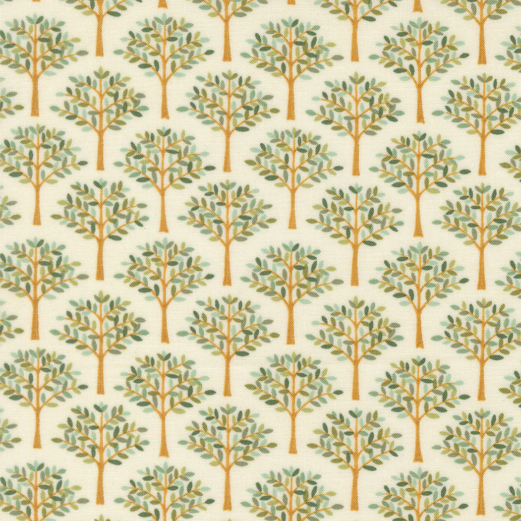 Family Tree Trees in a Row Warm White M5616311 by Deb Strain for Moda Fabrics (Sold in 25cm increments)