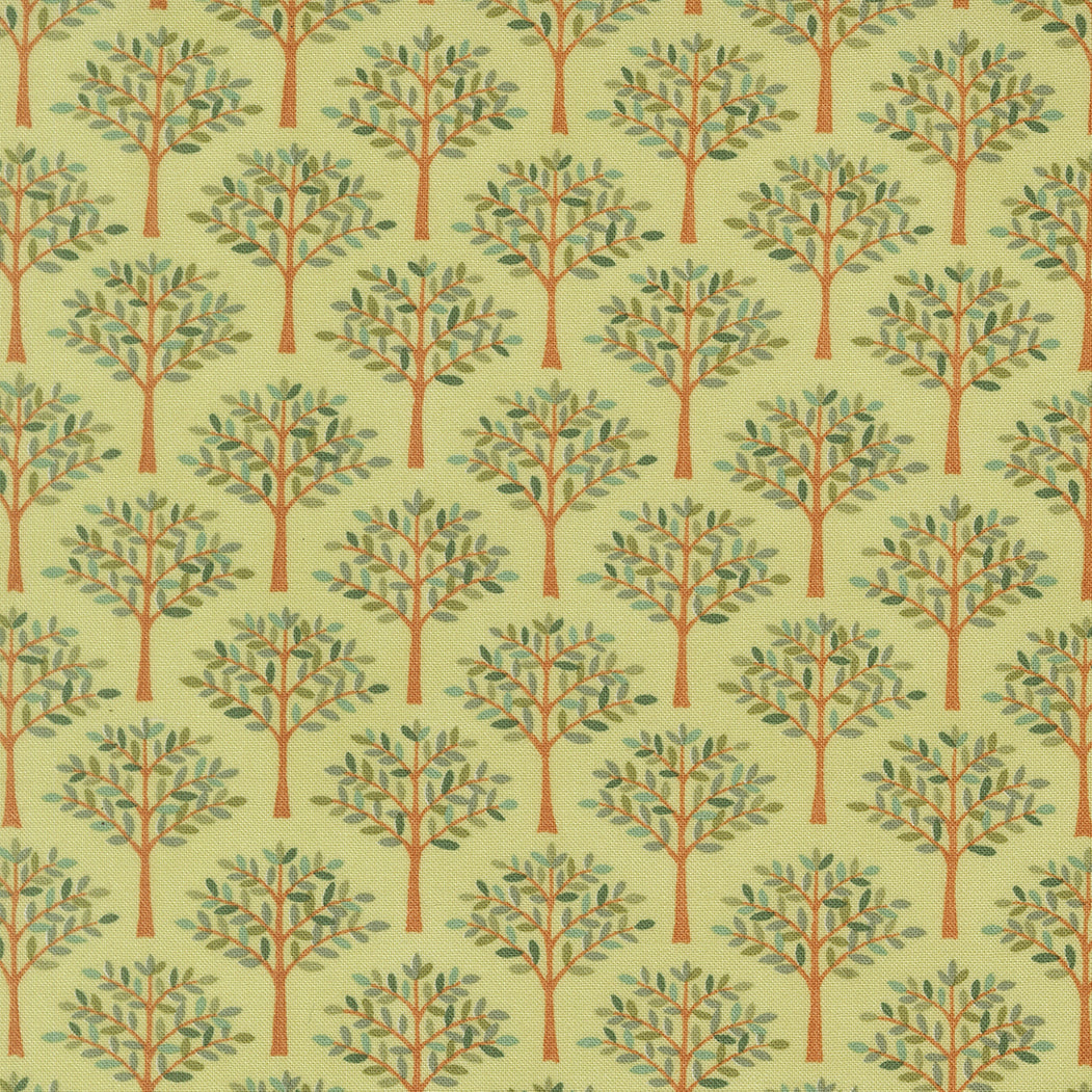 Family Tree Trees in a Row Eucalyptus M5616314 by Deb Strain for Moda Fabrics (Sold in 25cm increments)