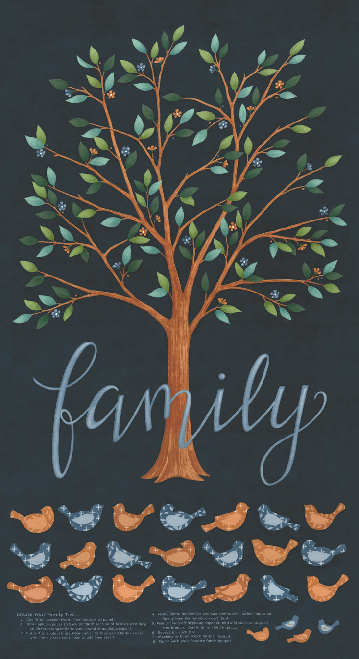 Family Tree Panel Night Sky M5616515 Deb Strain for Moda Fabrics