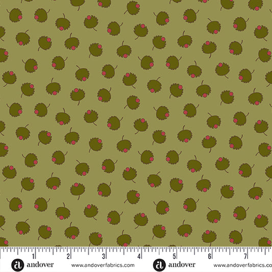 Joy Evergreen Cheers A1051G by Laundry Basket Quilts for Andover Fabrics (sold in 25cm increments)