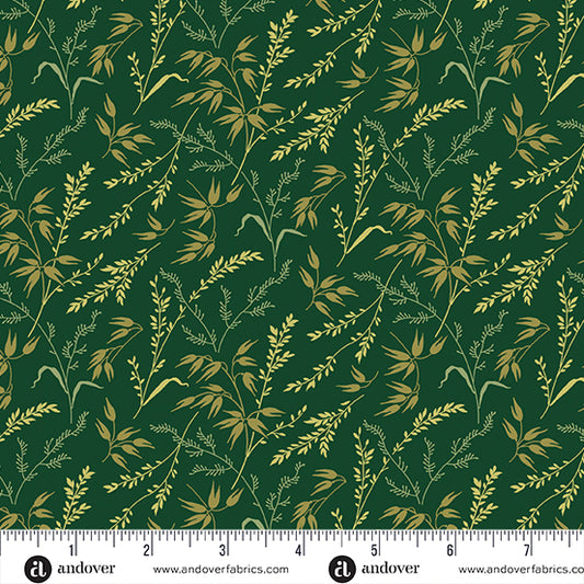 Joy Spruce Winter Rye A1055G by Laundry Basket Quilts for Andover Fabrics (sold in 25cm increments)