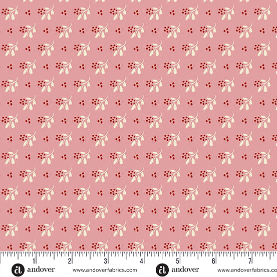 Cozy House Little Cutie Blush A1256E by Judy Jarvi for Andover Fabrics (sold in 25cm increments)