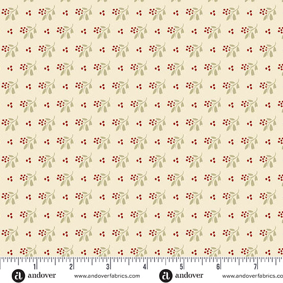Cozy House Little Cutie Ivory A1256L by Judy Jarvi for Andover Fabrics (sold in 25cm increments)